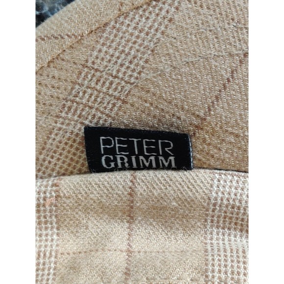 Peter Grimm Plaid Cadet Hat Lined Cap Adjustable Strapback‎ Brown/Tan Pro Rodeo - Picture 2 of 9